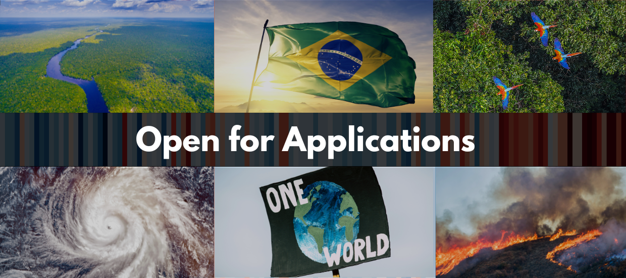 Photos of Brazil and Climate Change with Text Open  for Applications