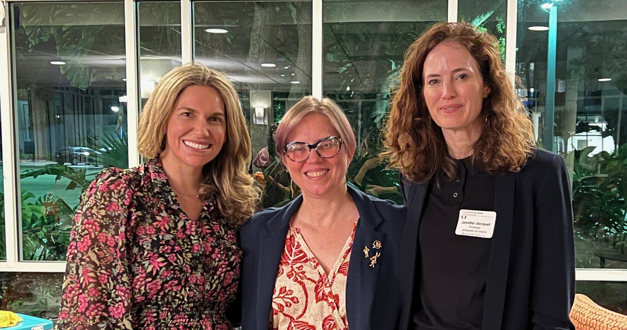 Author Karen Bradshaw (left) with ELP Director Jessica Owley (center) and Prof. Jennifer Jacquet (right)