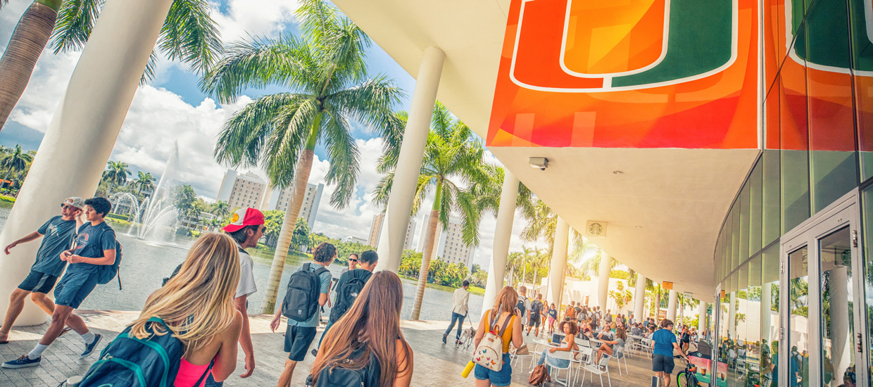 Students at the student center